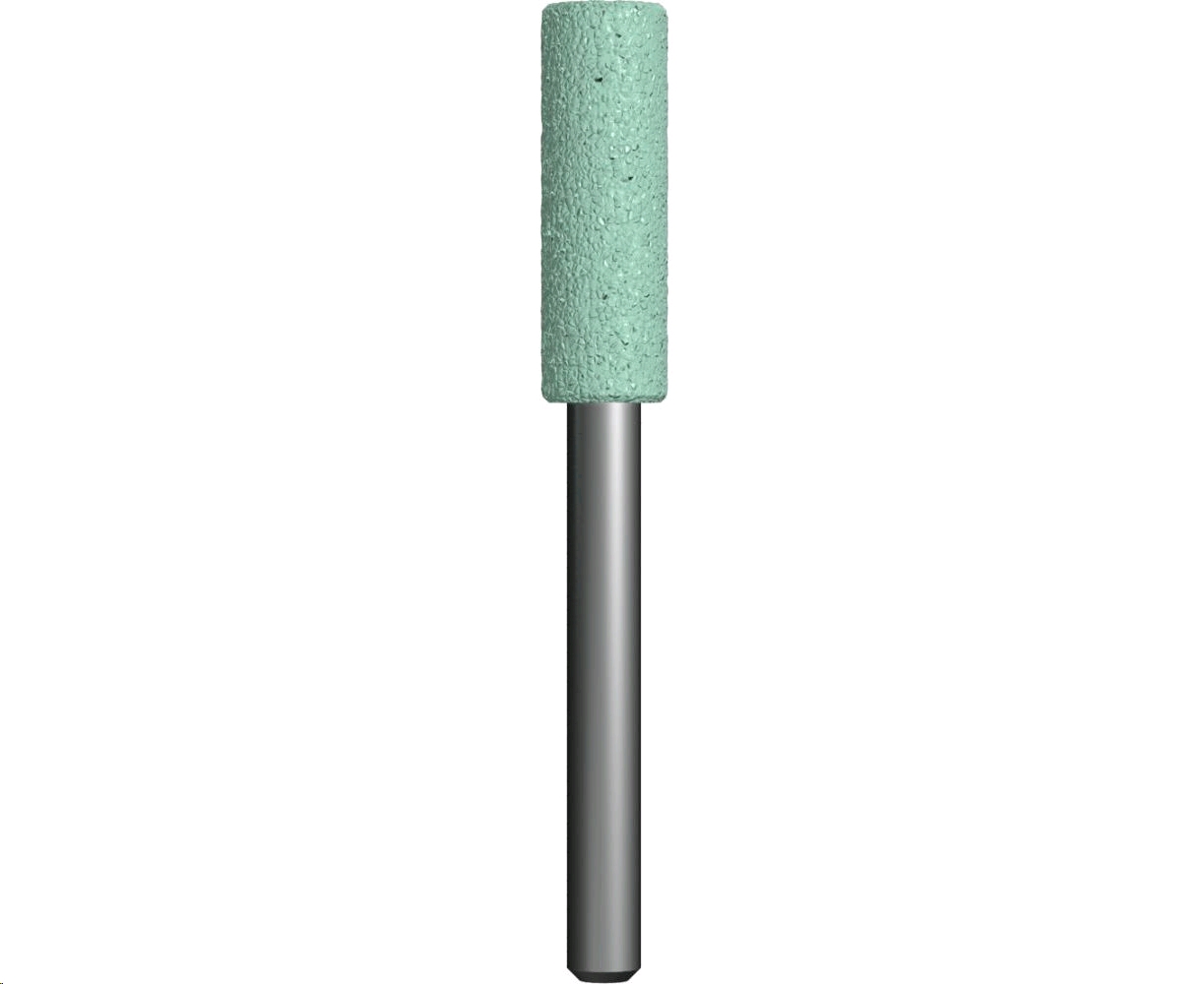 Шарошка абразивная карбид кремния, цилиндрическая 10х32 мм, хвост 6 мм, блистер ПРАКТИКА Шарошка