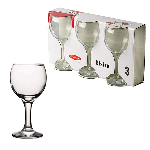 Набор бокалов стеклянных  3 шт Pasabahce "Bistro" 220 мл (вино), PSB 44412 аксессуары