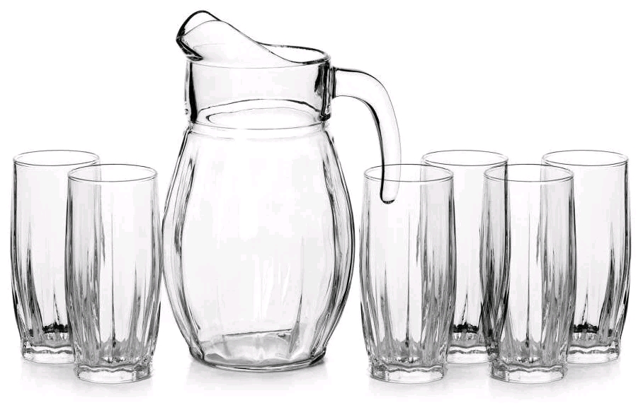 Набор питьевой стеклянный  7 пр Pasabahce "Dance", кувшин + 6 стаканов, PSB 97874 кухонные аксессуары
