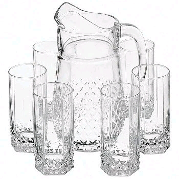 Набор питьевой стеклянный  7 пр "Вальс", кувшин + стаканы (г.Бор), PSB 97675 кухонные аксессуары