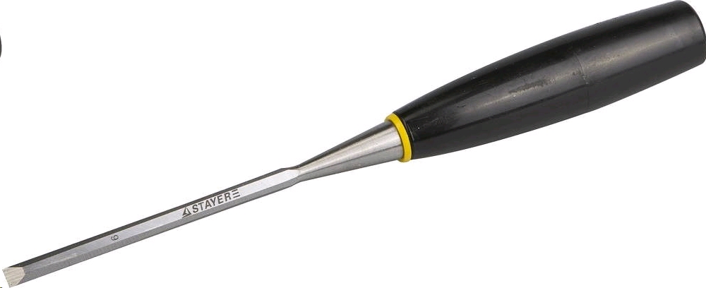 Стамеска "ЕВРО" плоская с пластмассовой ручкой, 6мм, STAYER Стамеска