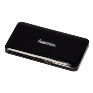 Hama H-114837 SD всех стандартов Slim USB 3.0 поддерживает SDXC/microSDXC черный Устройство чтения карт памяти