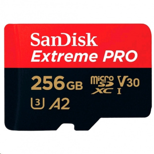 micro SDXC 256GB Sandisk Extreme Pro SD Adapter + Rescue Pro Deluxe 170MB/s A2 C10 V30 UHS-I U3 (SDS Флеш карта