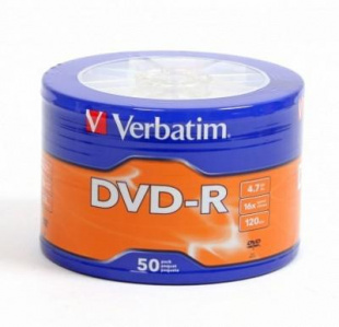 DVD-R Verbatim 4.7Gb 16x Data Life (50шт) (43791) Диск
