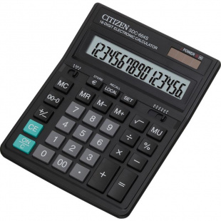 CITIZEN SDC-664S черный 16-разр. 2-е питание, 00, конвертация валют, mark up Калькулятор