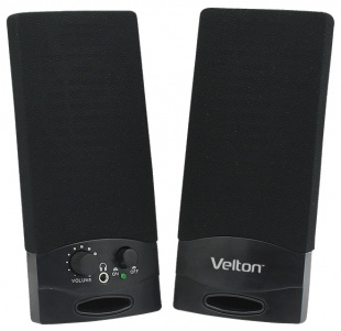 Velton VLT-SP618 2.0, 2Вт(1Вт*2), Аудио выход: 3,5 Jack, питание USB Колонки