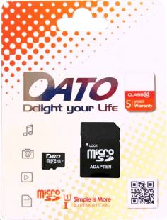 micro SDHC 16Gb Class10 Dato DTTF016GUIC10 w/o adapter Флеш карта