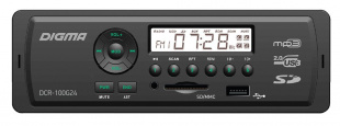 Digma DCR-100G24 1DIN 4x45Вт автомагнитола CD-MP3