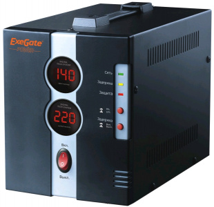 Exegate Power DCR-1000D (диапазон 140...260В, 1 розетка ) Стабилизатор напряжения