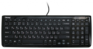 Chicony KU-0902 USB glossy black, compact mid size Клавиатура