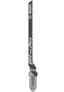 Пилка для лобзика Bosch по дереву, фанере ДСП T119 BO, быстрый рез (879) пилка для лобзика