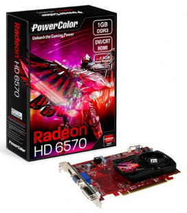 PowerColor PCI-E ATI AX6570 1GBD3-HE Radeon HD 6570 1024Mb 128bit DDR3 650/1000 DVI/HDMI/CRT/HDCP bu Видеокарта
