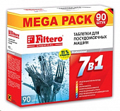 Filtero Таблетки для ПММ "7 в 1" 90 шт., Арт. 703 Средство для ПММ