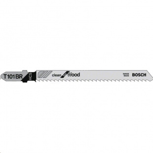 Пилка T101 BR (Bosch)  древесина мягкая, ДСП, столярные плиты, ДВП, 3-30 мм, чистый пропил, общая дл пилка для лобзика
