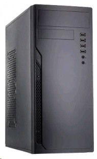 Foxline FL-301 Celeron J4005(2.7GHz)/4Gb/SSD128Gb/450W/DOS/Black Компьютер