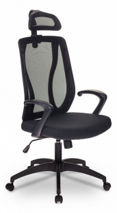 Бюрократ MC-W411-H/26-28 черный TW-01 сиденье черный 26-28 сетка/ткань (пластик белый) Кресло