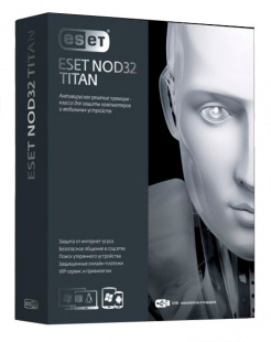 Eset NOD32 TITAN version 2 – 1год/3ПК и 1 мобильного устройства (NOD32-EST-NS(BOX2)-1-1) Программное обеспечение