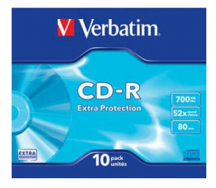 CD-R Verbatim 700Mb 52x DataLife Slim Case (1уп.=10шт.) Диск