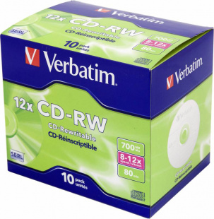 CD-RW Verbatim 700Mb 12x DataLife+ (10шт) 43148 Диск