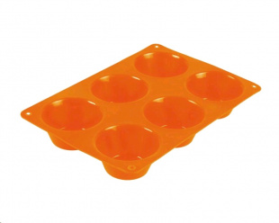 Taller TR-66216 Форма для выпечки 6 маффинов оранжевая формы для выпечки и противни