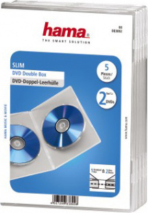 Hama H-83892 для 2 DVD Slim 5 шт. прозрачный Коробка