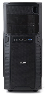 Zalman ZM-Z1 черный w/o PSU ATX SECC 2*120mm fan 2*USB2.0 USB3.0 audio bott PSU Корпус