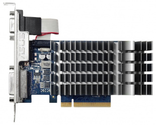 Asus PCI-E GT 710-1-SL nVidia GeForce GT 710 1024Mb 64bit DDR3 954/1800 DVIx1/HDMIx1/CRTx1/HDCP Ret Видеокарта