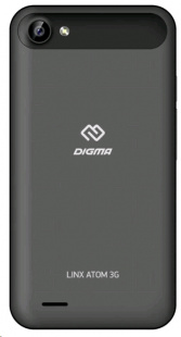 Digma Atom 3G Linx 4Gb 512Mb темно-серый Телефон мобильный