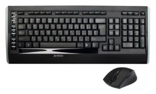 A4Tech 9300F (GR-152+G9-730FX) Wireless glossy black USB Клавиатура+мышь