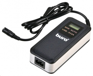 Buro BUM-0065A90 автоматический 90W 12V-20V 11-connectors 5A 1xUSB 2.1A от бытовой электросети LСD и Блок питания