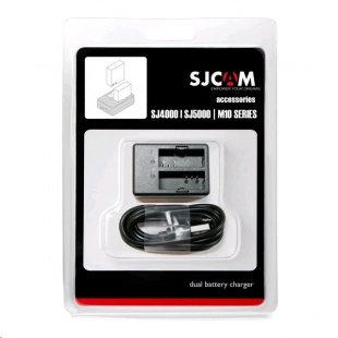 для 2 аккумуляторов для камер SJCAM SJ4000/5000/M10 Зарядное устройство
