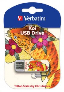 16Gb Verbatim Store n Go Mini Tattoo Koi 49886 USB2.0 белый/рисунок Флеш карта