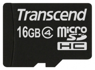 micro SDHC 16Gb class4 + adapter Transcend (TS16GUSDHC4) Флеш карта