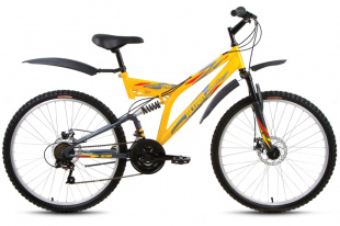 26 Forward Altair MTB FS 26 disc (16"/26" 18 ск.) желтый/серый матовый велосипед