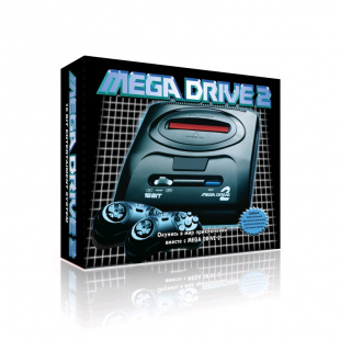 SEGA MegaDrive 2 (черная) (прист., 2 дж., AV-каб., адапт.) Игровая приставка