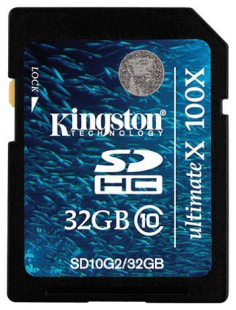 SDHC 32 Gb Kingston class10 (SD10/32GB) Флеш карта