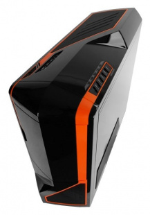 NZXT Phantom black orange w/o PSU ATX 2*USB audio 6*fan screwless E-SATA bott PSU Корпус