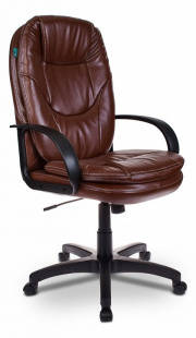 Бюрократ CH-1868/NUT коричневый искусственная кожа (пластик черный) Кресло руководителя