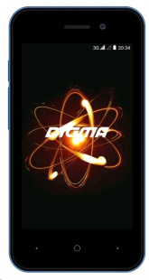 Digma Atom 3G Linx 4Gb 512Mb синий Телефон мобильный