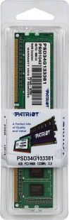DDR3 4Gb 1333MHz Patriot (PSD34G133381) RTL без радиатора Память