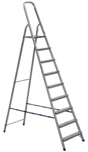 Лестница стремянка алюминиевая матовая 9 ступ. (Ам709) стремянка