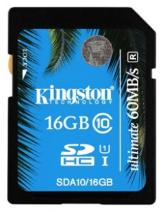 SDHC 16Gb Class10 Kingston SDA10/16GB UHS-I 60/35 Флеш карта