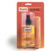 Buro BU-Glcd для чистки LCD LED Plasma панелей 200 мл+микрофибра 25*25 Чистящие средства