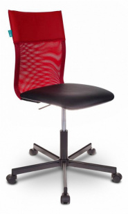 Бюрократ CH-1399/R+B спинка сетка красный сиденье черный искусственная кожа крестовина металл Кресло