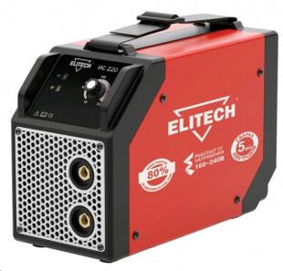 Elitech ИС 220 П 230 В (-30%, +15%), 5,4 кВт, 30-180 А, ПВ 180/80%, d 0,6/0,8/1,0 мм, катушки от 0,4 сварочный аппарат
