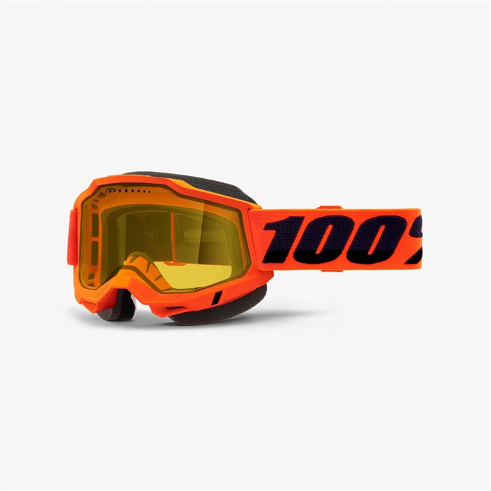 100% Accuri 2 Snowmobile Goggle Neon Orange /Yellow Vented Dual Lens (50223-608-05) мотоочки