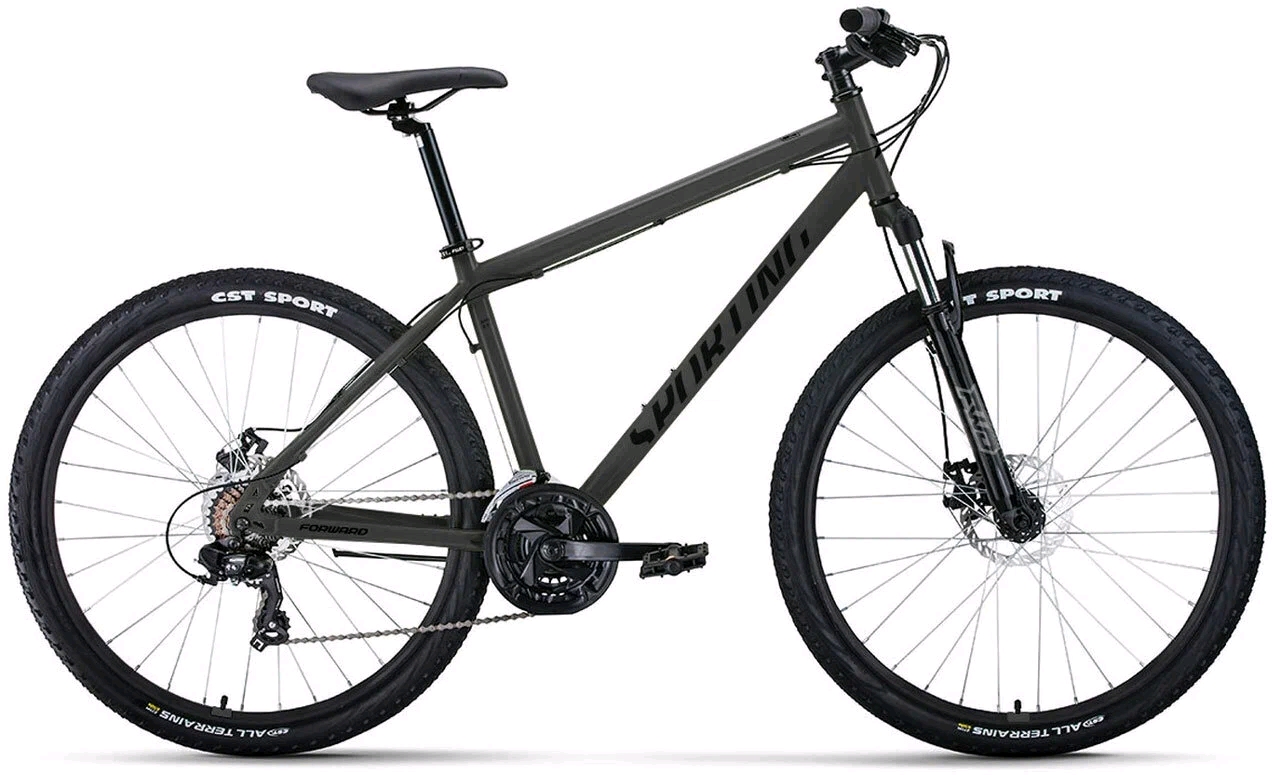 27,5 FORWARD SPORTING 27,5 2.0 D (27,5" 8ск. рост.17") 2023, темно-серый/черный,RB3R78136DGYXBK велосипед