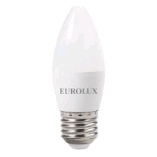 Лампочки Лампа светодиодная LL-E-C37-6W-230-4K-E27 (свеча, 6Вт, нейтр., Е27) Eurolux 76/2/10  от магазина Zakaz43