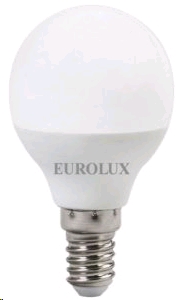 Лампа светодиодная LL-E-G45-7W-230-4K-E14 (шар, 7Вт, нейтр., Е14) Eurolux 76/2/6