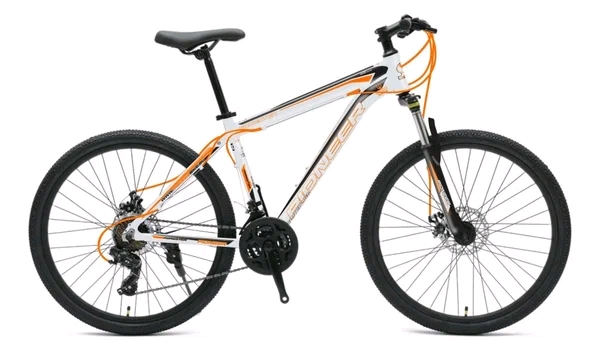26 PIONEER Forester 26"/19" white-black-orange велосипед